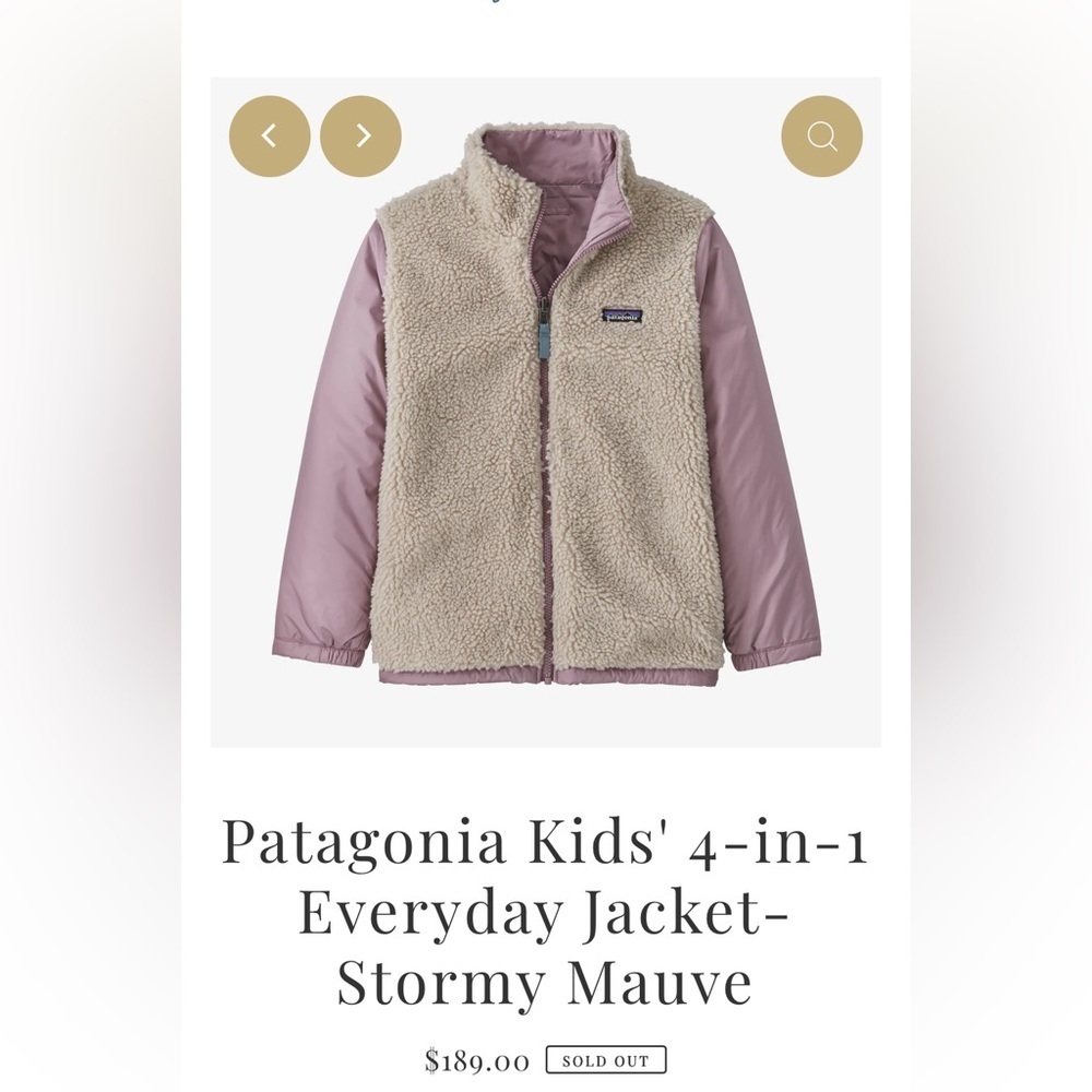 Patagonia Pink and Beige Fleece Jacket - Picture 4 of 4